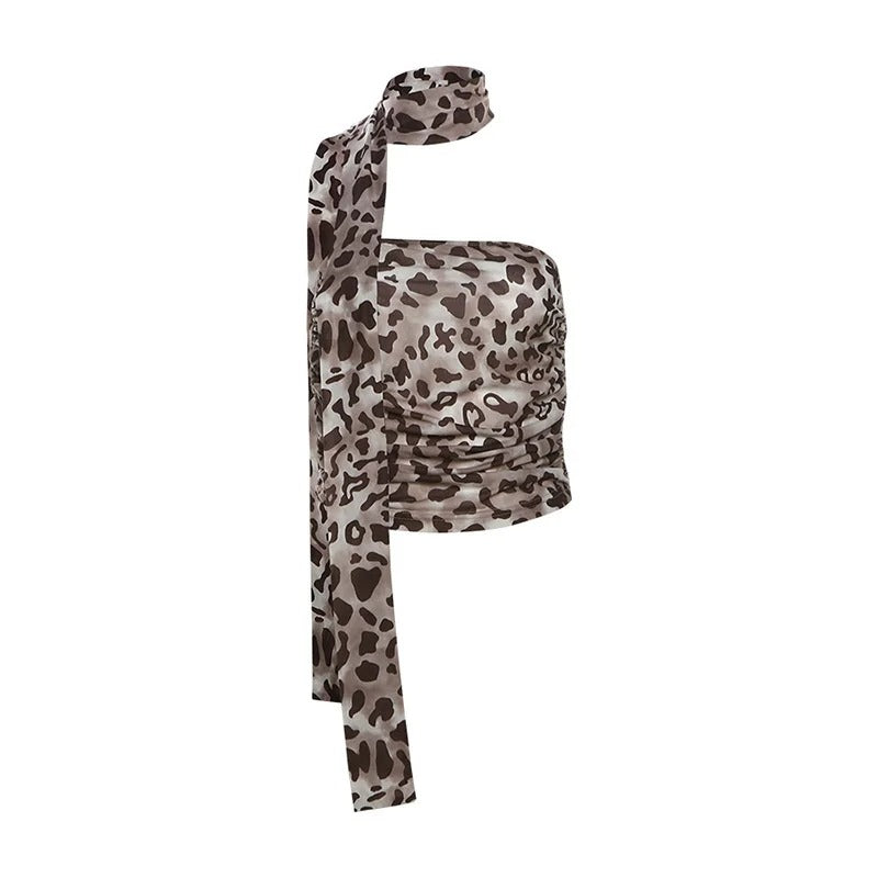 Leopard combo top