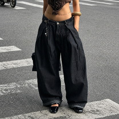 Pinstripe Baggy Pants