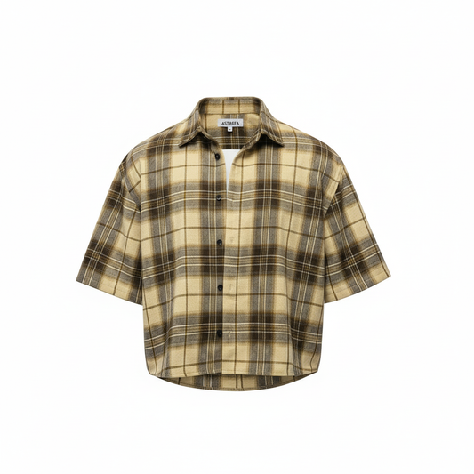 Golden Hour Plaid Crop - White Background