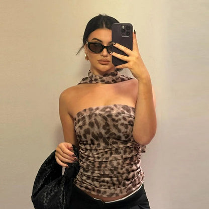 Leopard combo top
